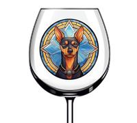 12x Faux Stained Glass Dog Tumbler Wine Glass Bottle Vinyl Sticker Decals m017