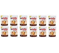 12x Ferrero Nutella Biscuits Cookies Filled with Nutella Biscuits with Hazelnut Cream Bag of 304g Sweet Snack