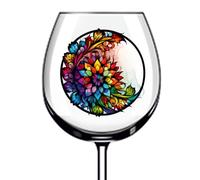 12x Flower Stained Glass Tumbler Wine Glass Bottle Vinyl Sticker Decals m047