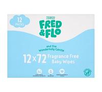 12x Fred & Flo Kind & Gentle Fragrance Free Wipes 72 Pack