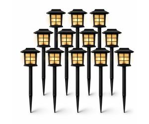 12x Gardenwize Solar Powered Outdoor Garden Pathway Stake Lights