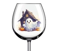 12x Ghost Pumpkin Halloween Wine Glass Bottle Car Van Vinyl Sticker Decals m809