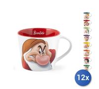 12x Home Cups Jumbo Dwarfs Pop Disney in New Bone China Decorated 420cc