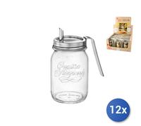 12X Jars 4 Seasons 500 CC Oil Bottles With Handle Bormioli Rocco
