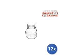 12x Jars 4 Seasons Bormioli Gr 150, Transparent Glass