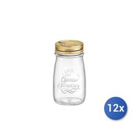12x Juice Bottle 4 Seasons 0.2 Lt With Capsule Transparent Glass