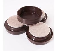 12x Large Brown Castor Cups | Felted Pads