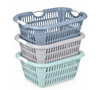 12x Laundry Bin Ergonomica 38L Maxi Collector Box Basket Plastic Clothes Grips