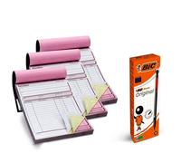 12x Matic Pencils with HB Lead Refills & Pad 3 Triplicate Books Bic Multi One Size