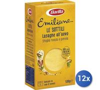 12x Multipack Barilla Emiliane Uovo 274 Lasagna Thin G500