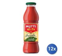 12x Multipack Mutti Basil Tomato Puree Bottle 700 Gr Glass