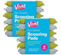 12x Non Scratch Scouring Sponge Pads Designed for Non Stick Pots & Pans Gentle & Friendly