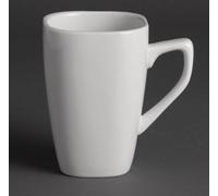 Olympia Whiteware Rounded Square Mugs 284ml 10oz (12 pack)