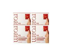 12x Original Latex Condom - Safer Sex & Contraception (3x4 pk) Roam White One Size