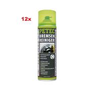 12x PETEC Brake Cleaner 500ml Spray Fast Acting Residue Free Strong Power