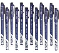 12x PILOT FriXion FINELINER MARKER PEN BLACK 1.3mm TIP ERASABLE SW-FF FINE NEW