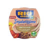 12x Rio Mare Insalatissime Insalata di Tonno Lenticchie Tuna Salad with Lentils, Yellow Carrots and Tomatoes Tinned Food 160g