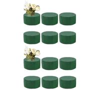 12X Round Floral Foam Blocks,Wet & Dry Flower Arrangement Foam For Artificial & Fresh Flowers,Green Florist For Weddings, Home Decor, And Craft Displays - Durable Floral Design Base