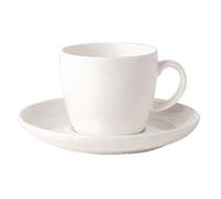 12X Royal Bone China Ascot Coffee Saucers 140mm Cream Coupe Cup Dishwasher Safe