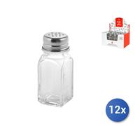 12x Salt Shaker Glass Jars Transparent Home