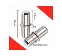 12x SHELF SUPPORTS PLUG IN STEEL PEGS PINS 5MM HOLE KITCHEN CABINET CUPBOARD