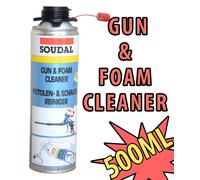 12X SOUDAL GUN & FOAM PU FOAM CLEANER 500ML AEROSOL CAN EXPANDING + SPRAY