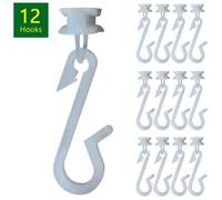 12X Spare Track Hooks Ecospa Bendy Shower Track 300Cm Chrome Curtain Rail
