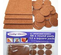 12x Square & 48x Round Self Adhesive Felt Floor Protector Pads.