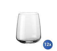 12x Transparent Glass Aurum Water Glasses CL37, Bormioli Rocco