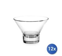 12x Transparent Glass Dessert Cups Bormioli rocco Ypsilon 37,5
