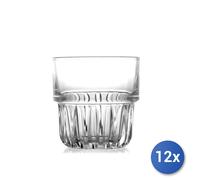 12X Transparent Glass Rocks Glasses Everest Cl26,6 By Bormioli Luigi