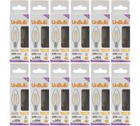 12X Unibulb Led Filament Candle E14 (Ses) 470Lm 4W 2700K (Warm White) Light Bulb - Box Of 1