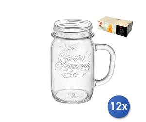 12x Vases 4 Seasons with Handle Clear CL 41,5 Without Capsules Bormioli Rocco