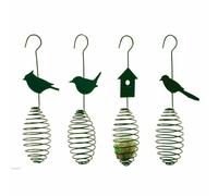 12x Vogelfutterfeder Birds Fed Fat Balls, Fruits, Nuts Etc. 11x8x35cm Decor