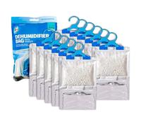 12X Wardrobe Hanging Dehumidifier Bags for Damp, Mildew, Mold Prevention - Moisture Absorber Ideal for Small Spaces, Bedroom, Garage, Kitchen, Office, Caravan