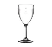 4 Plastic Wine Glasses Reusable Rigid Polycarbonate 11oz Lined 175ml 250ml
