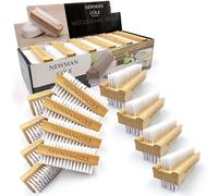 12x Wooden Nail Brush Cleaning Scrubbing Double Sided Cleaner