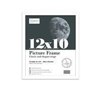 12x10 Inch White Photo Frame Wall Mountable and Freestanding Picture Frame Standard Photograph Size, 12" X 10" (31 X 25cm)