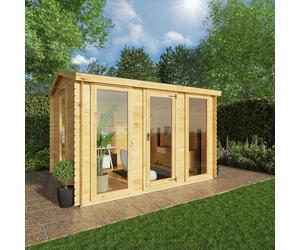 12x10 Mercia Reverse Apex Log Cabin in 19mm Logs