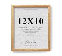 12x10 Photo Frame 12x10 Inch Oak Picture Frame with Rounded Edge, Wall Mount Display Modern Style Wooden Photo Frame for Modern Home Décor