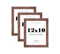12x10 Photo Frame, Display 12x10" Pictures (30.5 x 25.4cm) Picture Frame for wall Display - Rustic Wood - 3 Pack