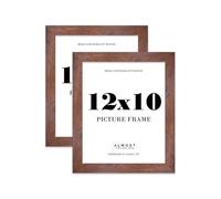 12x10 Picture Frame, Display 12x10 Pictures (30.5 x 25.4cm) Picture Frame for wall Display - Rustic Wood - 2 Pack
