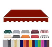 12'x10' Retractable Patio Replacement Fabric Sun e Canopy for Deck s WeatherResint Red Cover (N) 365x300cm