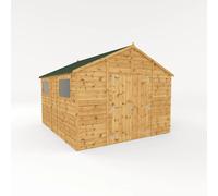 Mercia 12' x 10' Premium Shiplap Apex Workshop, Brown
