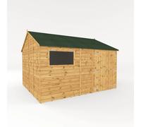 Mercia 12' x 10' Premium Shiplap Reverse Apex Workshop, Brown