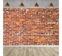 12x10FT Brick Wall Backdrop Rustic Red Brick Photography Background Birthday Party Wedding Photo Newborn Baby Kids Portraits Graduation Home Decorations Banner Photo Booth Props
