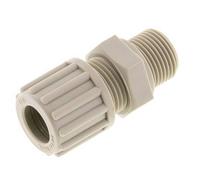 12x10mm & G3/8'' PP Straight Compression Fitting with Male Threads 10 bar
