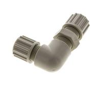 12x10mm PP Elbow Compression Fitting Bulkhead 10 bar