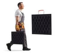 12x12 20x20 24x24 28x28 inch Pump truck crane outrigger pad plate Pressure-resistant, portable high density heavy duty jack pads with handle, rv/camper stability/balance feet(2 pcs,50x50x6c