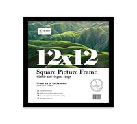12x12 Inch Black Square Thin Photo Frame Wall Mountable Thin Picture Frame Standard Square Photograph Size, 12" X 12"(30.5 X 30.5cm)